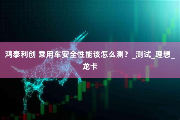 鸿泰利创 乘用车安全性能该怎么测?_测试_理想_龙卡